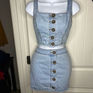 Jean skirt set
